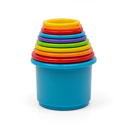 Kidsthrill Rainbow Stacking & Nesting Cups Baby Building Set 10 Pieces