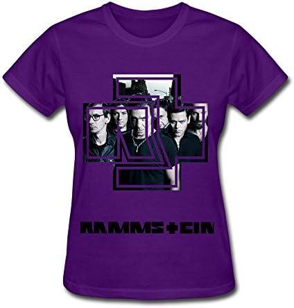 TIKE Women's Rammstein 2 Logo Tshirts Color Purple Size L