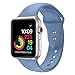 Sport Band For Apple Watch,Soft Silicone Strap Replacement Wristbands For Apple Watch Sport Series 3 Series 2 Series 1 NIKE+ Sports and Edition (Denim Blue 38mm S/M)