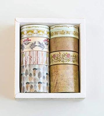 Set Of 10 Rolls Washi Paper Tape Masking Tape For Diy
