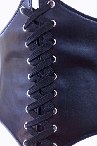 Elastico-Cinched-ampia-cintura-corsetto-rosso-nero-bianco
