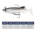 Goture Soft Fishing Lures jig Heads, Saltwater Freshwater Minnow Fishing Bait T Tail with jig Head, Fishing Lure Swim Shad Baits for Bass Fishing 5Pack