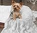 Pet Blanket for Large Small Dogs and Cats - Solid Plush Flannel Silky Soft Fleece - 55
