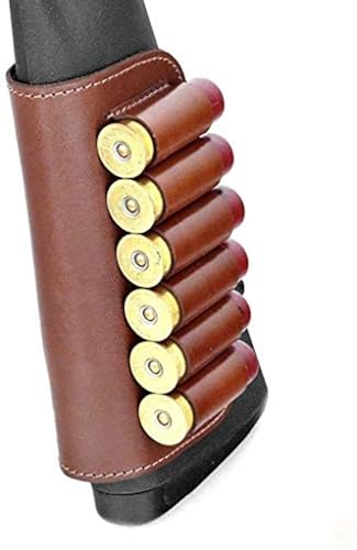 Genuine Leather Buttstock Ammo Holder Shotshell Carrier Shotgun