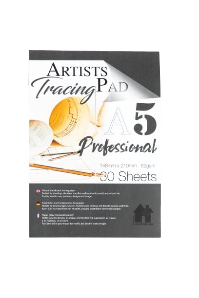 A5 Professional Tracing Paper Pad 62gsm 30 Sheets Twin Pack