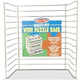 Melissa & Doug Multi-Fit Metal Wire Puzzle Rack Forup to A Dozen 12