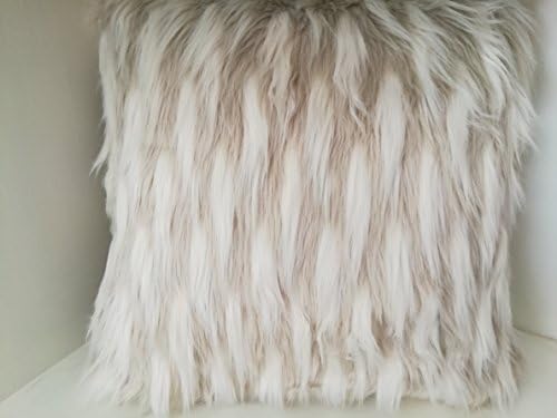 Euphoney Home Decorative Plush Throw Pillow,Fur Cushion Cover 18 x 18inch 45cm x 45cm, Square Pillow Cover for Living Room,Bedroom, Car,Couch, Bed,Sofa,Chair,Fashion Design (12x18inch(30x45cm), beige)