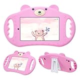 pzoz Tablet Case for Kids Compatible with 7 Tablet 7in Shock Proof Handle Protector Stand Girls Boys 7inch Cover for Tablet 7 inch 7th Edition Generation 2017 Release (Pink)