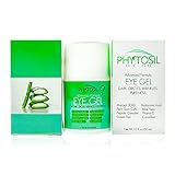 Best Eye Gel 100% Organic - For Wrinkles, Crows Feet, Puffiness, Under Eye Bags, Dark Circles - Contains Peptides, Matrixyl 3000, Hyaluronic Acid, Green Tea, Cucumber, Vitamin E - Phytosil - 1.7 oz