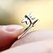 Creativelife Women's Lovely Butterfly 925 Sterling Silver Adjustable Ring Suitable for All Sizes