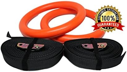 EVOSTROM Gymnastic Rings for Full Body Strength and Crossfit Training (Orange)