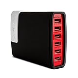Naztech Turbo PB6 Power Bank Ultra-High 12500mAh Capacity Portable Rapid Charger, Powerful 8A Output, IntelliQ Smart Technology, 6xUSB, 3A Input, World-Class Protection, Universal Compatibility