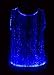 EDMPlug Men's Holy Threads, White Fiber Optic Tank Top, Lights Up, Medium