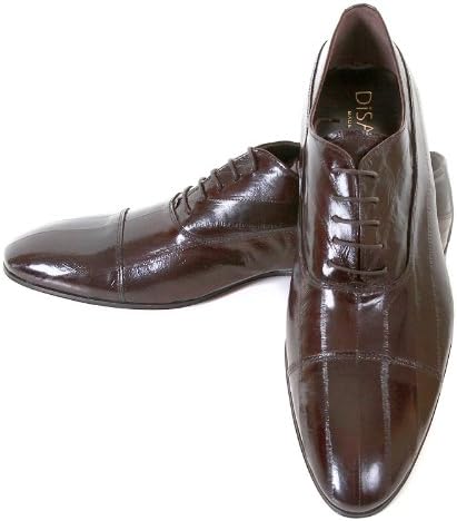 DiSanto brown lace up eel skin Pirlo shoes DISA0410