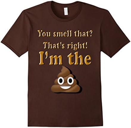 Men's You smell that? OH Poop I'm the Poop Emoji Funny T-shirt Medium Brown
