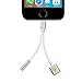 Lightning to 3.5mm Audio Adapter, and Lightning Charging Port for iPhone 7, iPhone 7 Plus (Silver)