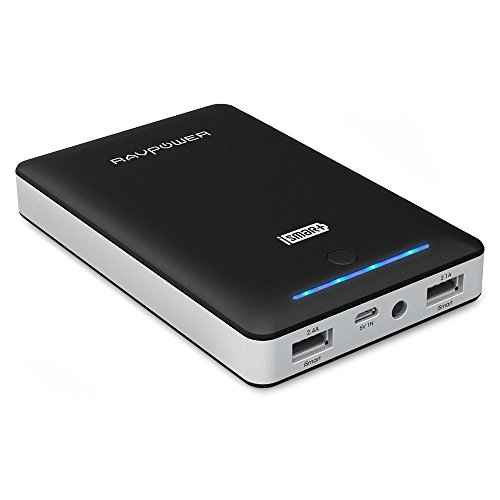 Portable Chargers RAVPower External Battery Pack 16750mAh 4.5A Dual USB Output External Phone Charger Battery Bank Power Bank (iSmart Technology) - Black