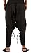 Men's Women's Harem Pants – 100% Cotton Samurai Style, Baggy Wide-Leg, Elastic Waist, 2 Pockets – Casual Yoga Lounge Wear Black