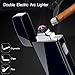 Lighter, Electric Lighter USB Rechargeable Dual Arc Lighter Windproof Flameless Plasma Lighter (Black)
