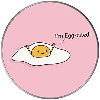Premium Mounts and Stand, Expanding Stand Pop Grip Mount Socket for iPhone,Smartphones and Tablets - White Cute and Funny Egg Pun