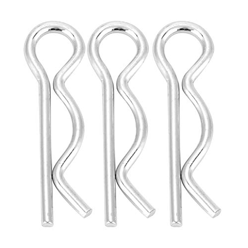 Retaining Clips Cotter Pins Zinc Plated Fixing Fastener for Tractor Hitch Hair Spring Mechanical 2.5x45mm 10pcs Pack