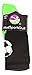 MadSportsStuff Soccer Ball Crew Socks (Black/Electric Green, Small)
