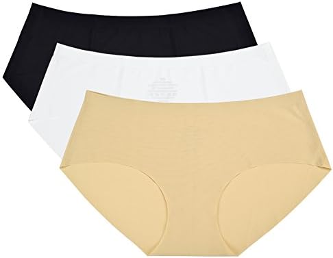 Panties For Women 3 Pack Women Seamless Milk Silk Panties Brief (Small)