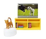 Lundby Smaland Dollhouse TV + Furniture Set