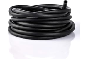 JoyTube Black Food Grade Silicone Tubing, 3/8" ID x 1/2" OD, 19.68 Feet, High Temp, Pure Silicone Hose Tube for Pump Transfer
