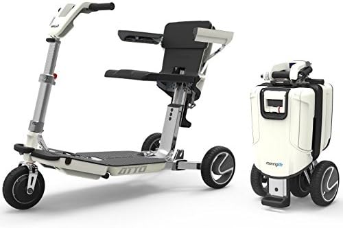 ATTO Travel Foldable Power Electric Mobility Scooter for Adults, Full-Size, Lithium Battery + Seat Cushion
