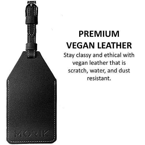 MORIK Secret AirTag Leather Luggage Tag HassleFree Tracking 3in1