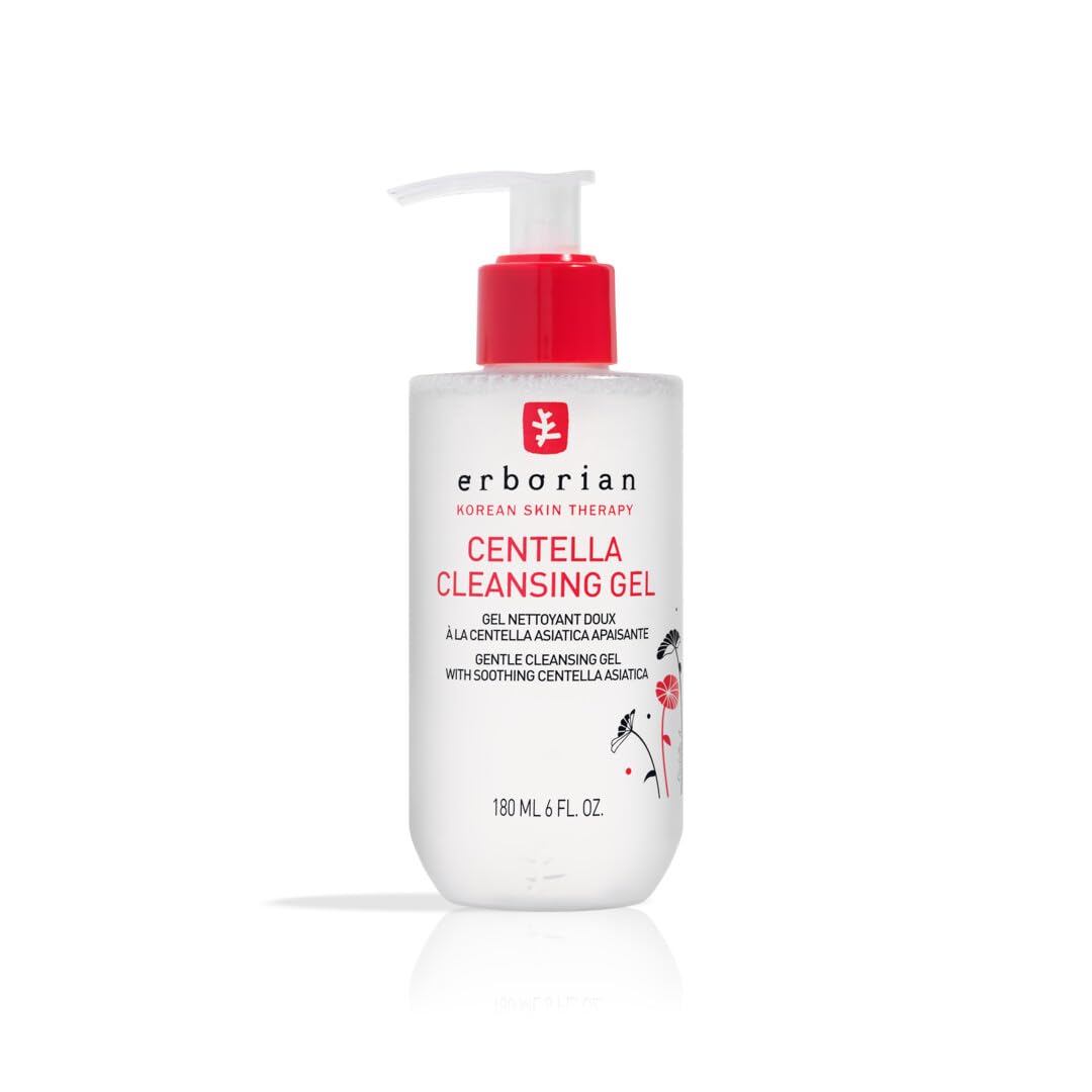 Erborian - Centella Cleansing Gel - Gentle Cleansing Gel for Face with Centella Asiatica - All Skin Types - Korean Cosmetic Care - 180ml
