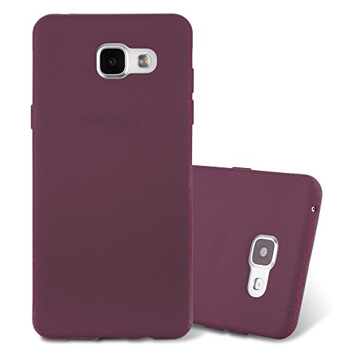 Cadorabo Case works with Samsung Galaxy A5 2016 (6) in FROST BORDEAUX PURPLE (Design FROST) â€“ Shockproof Scratch Resistant Gel Case Protective Shell Bumper Skin Back Cover