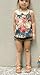 Baby Girls Outfit Sleeveless Floral Top Blouse+Green Shorts Clothes Sets