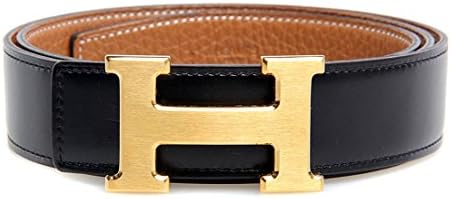 DUKAGE Initials 40mm Reversible H-Buckle Leather Belt