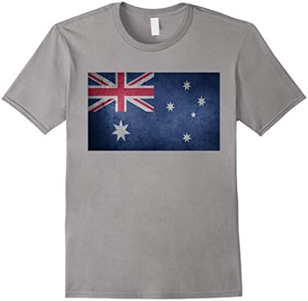 Men's Australia Distressed Aussie National Flag Unisex Shirt Medium Slate