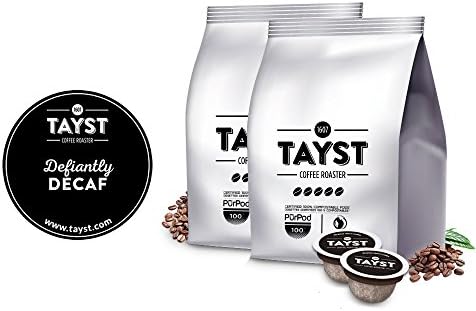 Tayst Coffee Roaster - Defiantly Decaf - 20 Single Serve 100% Compostable Coffee Pods - Fresh, Delicious, Gourmet Coffee, an Aromatic Artisan Blend of the Highest Quality.