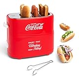 Nostalgia Coca-Cola 2 Slot Bun Mini Tongs, Hot Dog