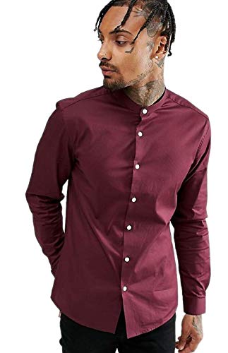 Mandarin Collar Slim fit Casual Shirt 