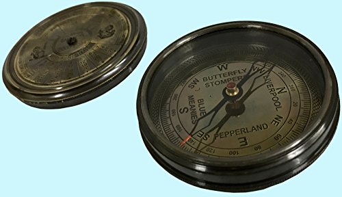 Antiques World Vintage Classy Look Antiquated Heavy Brass For 40 Years "2005-2044" Navigational Calendar Compass AWUSASC 084 - Thumbnail 5