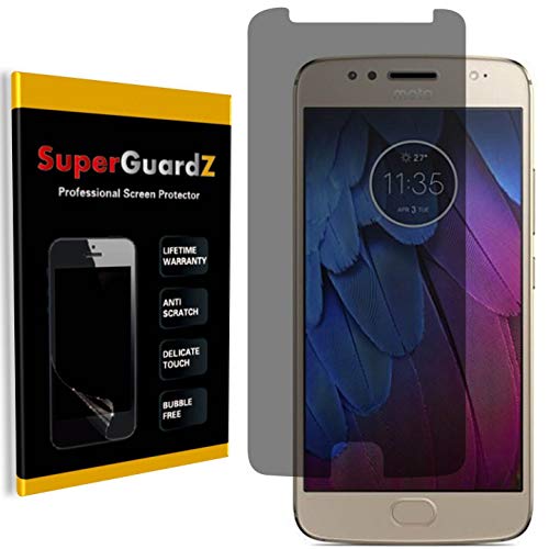 Motorola Moto G5S Plus Screen Protector [Privacy Anti-Spy], SuperGuardZ, Anti-Glare, Anti-Scratch, Anti-Bubble [Lifetime Replacement]