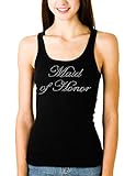Maid of Honor Tank on Extra-Long Black Tank Top by Bella