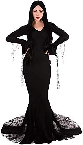 morticia addams black dress