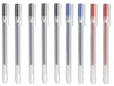 MUJI Gel Ink Ball Point Pen 0.38mm, Black-5pcs, Blue-2pcs & Red-2pcs Set, Made in Japan