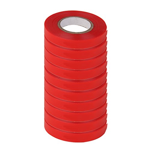 10 Rolls Red Sturdy Stretch Tie Tape 82ft Plant Garden In/Outdoor