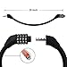 RORIO Bike Cable Lock, 4 Digit Security Resettable Combination Coiling Cable Bike Locks Without Mounting Bracket, 2 Feet x 1/2 Inch (Black)