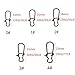 100 Pack Duo Lock Snaps Size 0-8 Black Nice Snap Swivel Solid Rings Stainless Steel USA Fishing Tackle Kit - Test: 26LB-220LB