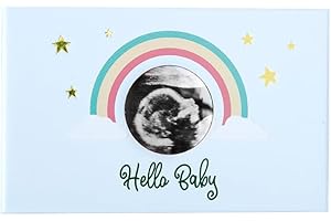 MY BABY'S HEARTBEAT BEAR MBHB Ultrasound & Pregnancy Photo Album, 4x6" Picture Album Holds 100 Baby Memories, Perfect Keepsake Scrapbook, Durable Large Design Pictures, Ideal Baby Albums Scrap Book for Photos, Blue