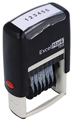 Number Stamp, Self Inking, Red Numbering Stamp, 6 Digit | Pricepulse