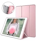 DTTO iPad Air 1st Edition Case, (NOT for iPad Air 2 and Air 3) Ultra Slim Lightweight Smart Trifold Stand with Flexible Soft TPU Back Cover [Auto Sleep/Wake], Rose Gold